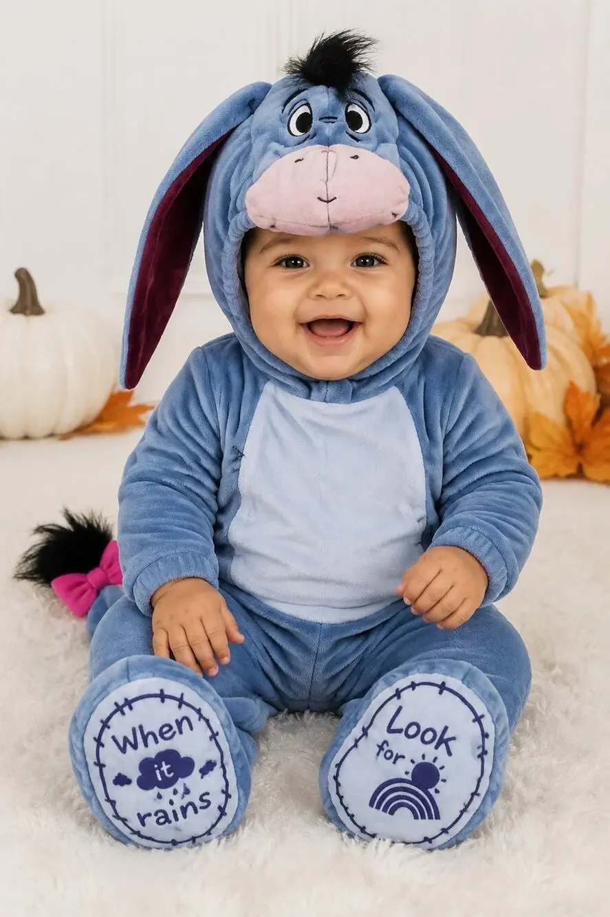 Disney's Baby Eeyore Costume Size 6/ 12 Months Spirit Halloween Winnie the Pooh